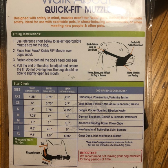 Small dog easy fit comfy muzzle new in package - Picture 3 of 4